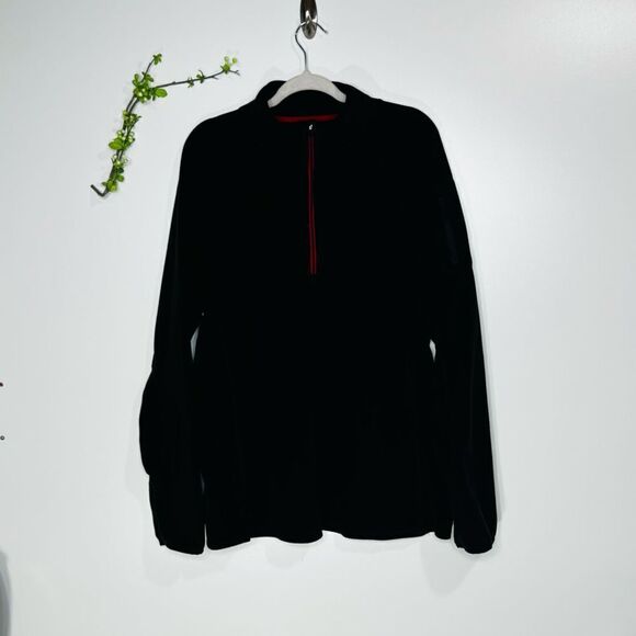 Alpine Design Black Fleece 1/2 Zip Pullover Jacket - Picture 1 of 8